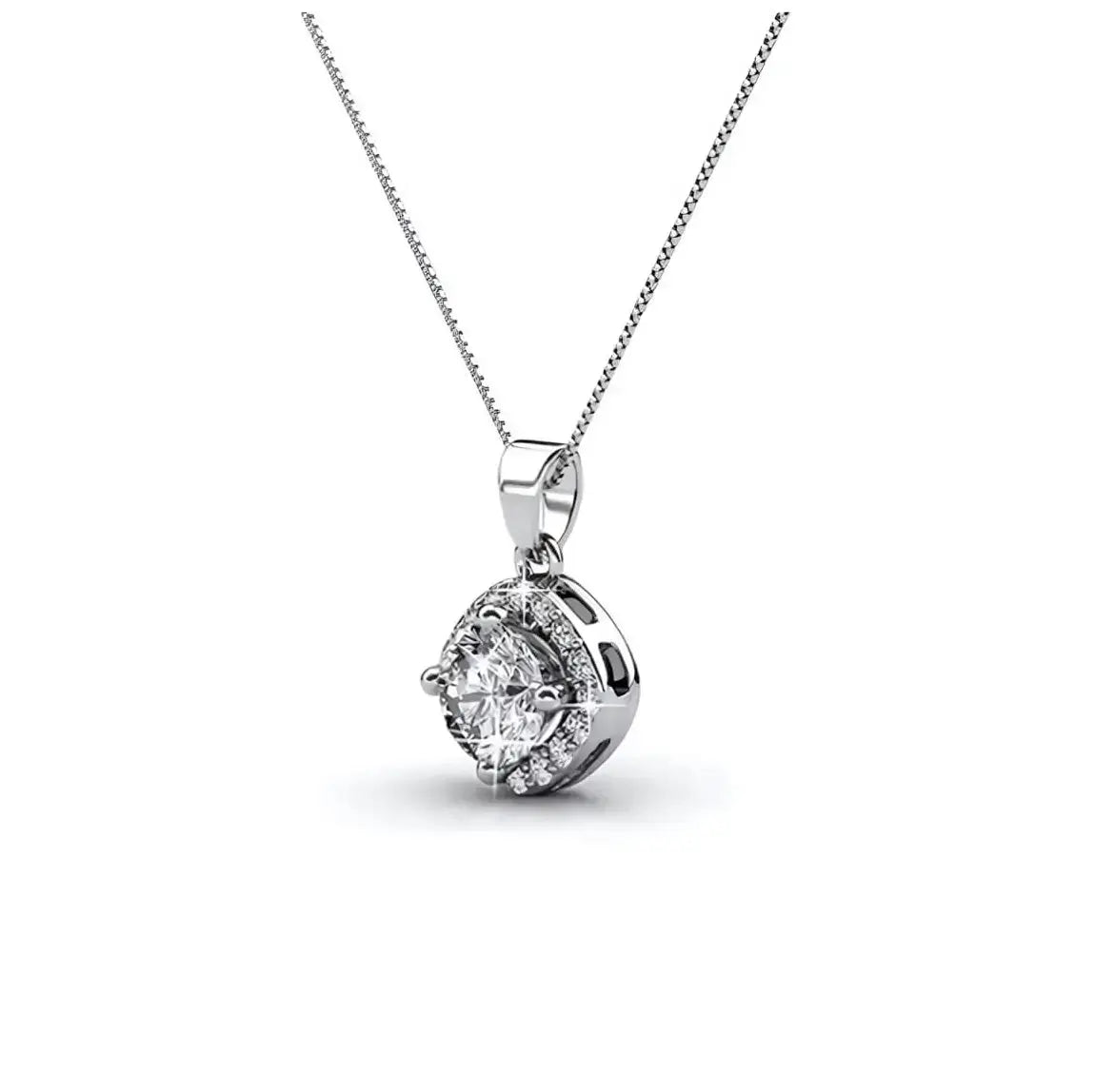 Дамски сет бижута Aurora с 18К бяло златно покритие и премиум кристали – by Crystal Pro Jewellery