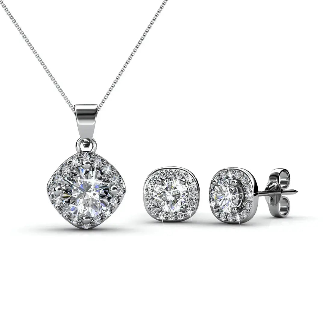 Дамски сет бижута Aurora с 18К златно покритие и премиум кристали – by Crystal Pro Jewellery