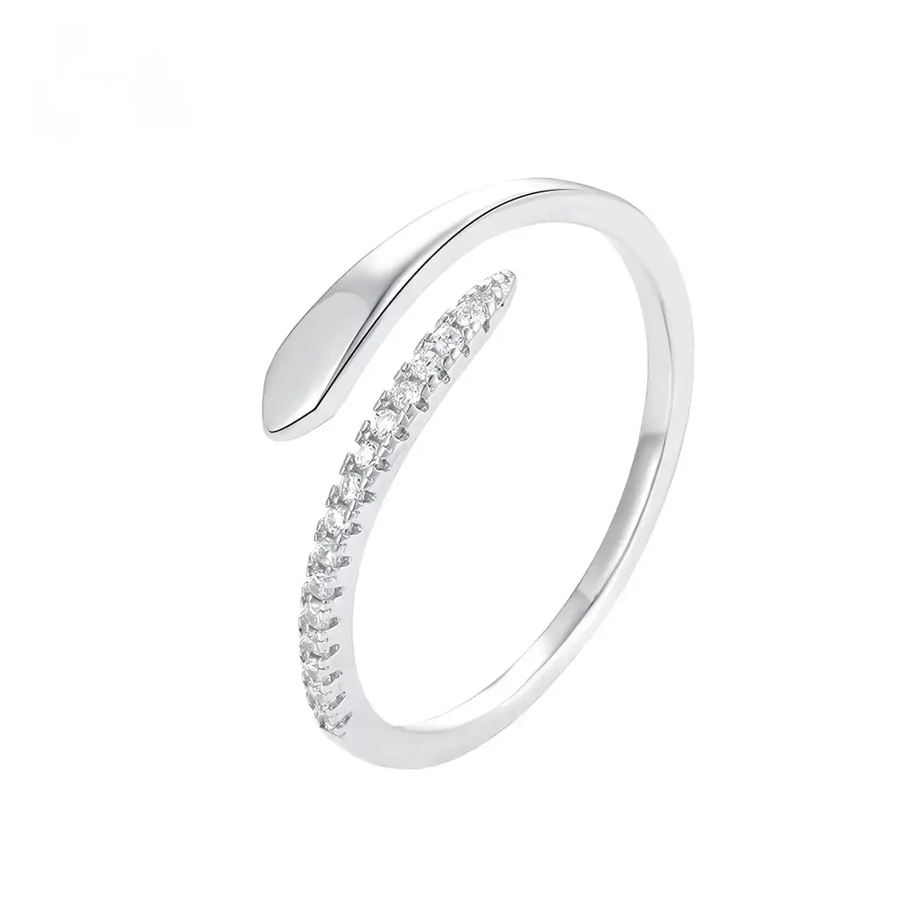 Дамски сребърен пръстен регулируем фино бижу – by Crystal Pro Jewellery