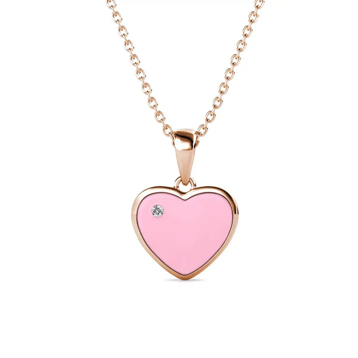 Детско колие сърце 18K покритие Розово злато – by Crystal Pro Jewellery