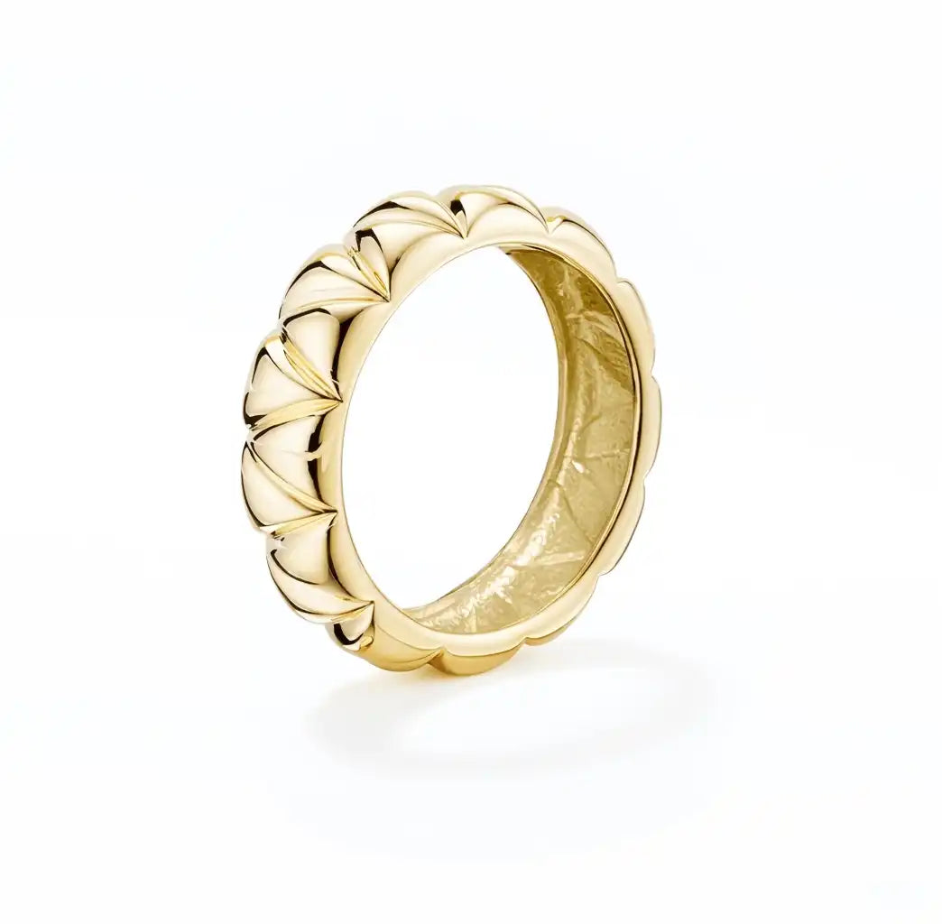 позлатен винтидж пръстен от сребро 925 doom дизайн