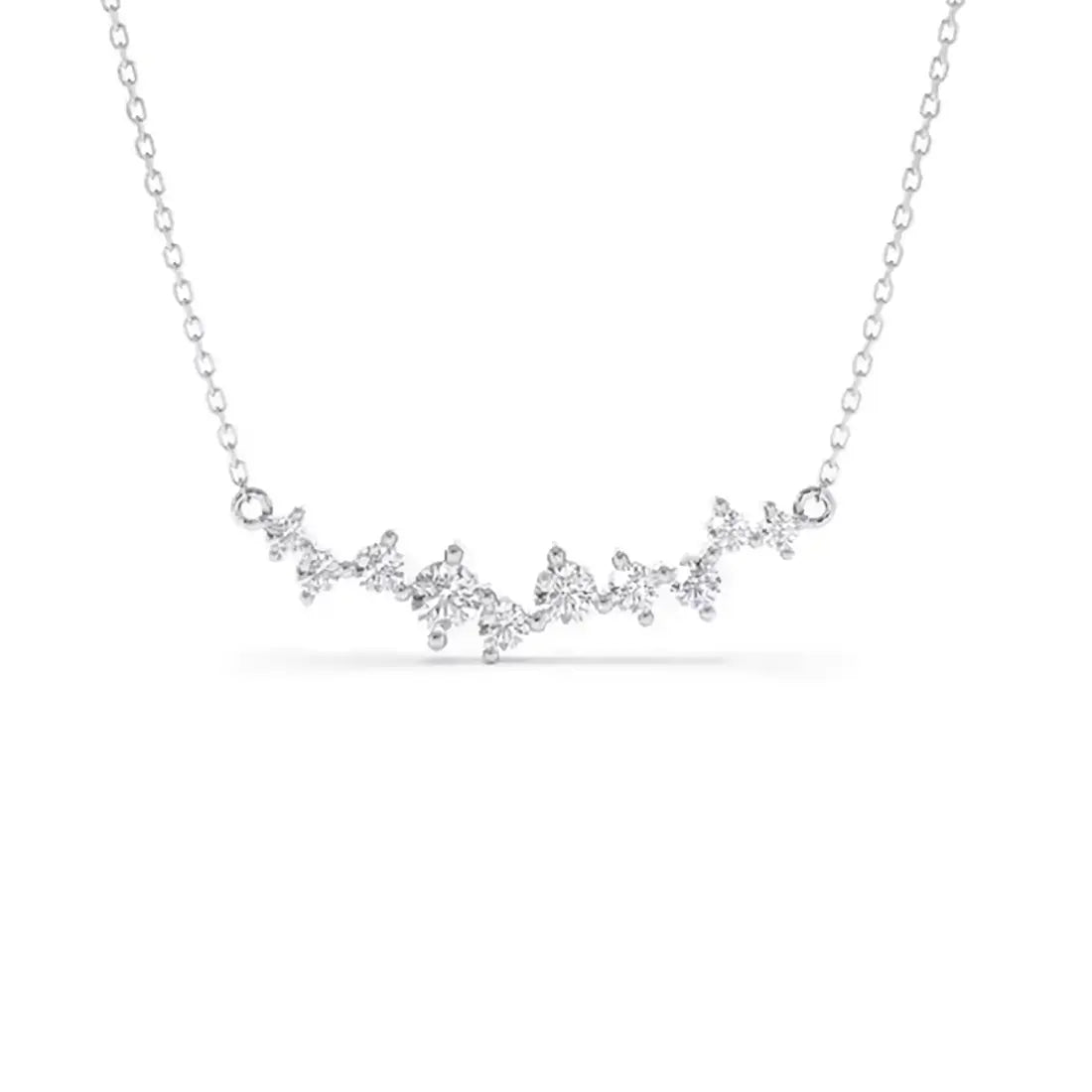 Сребърно колие с циркони – диамантен ефект – by Crystal Pro Jewellery