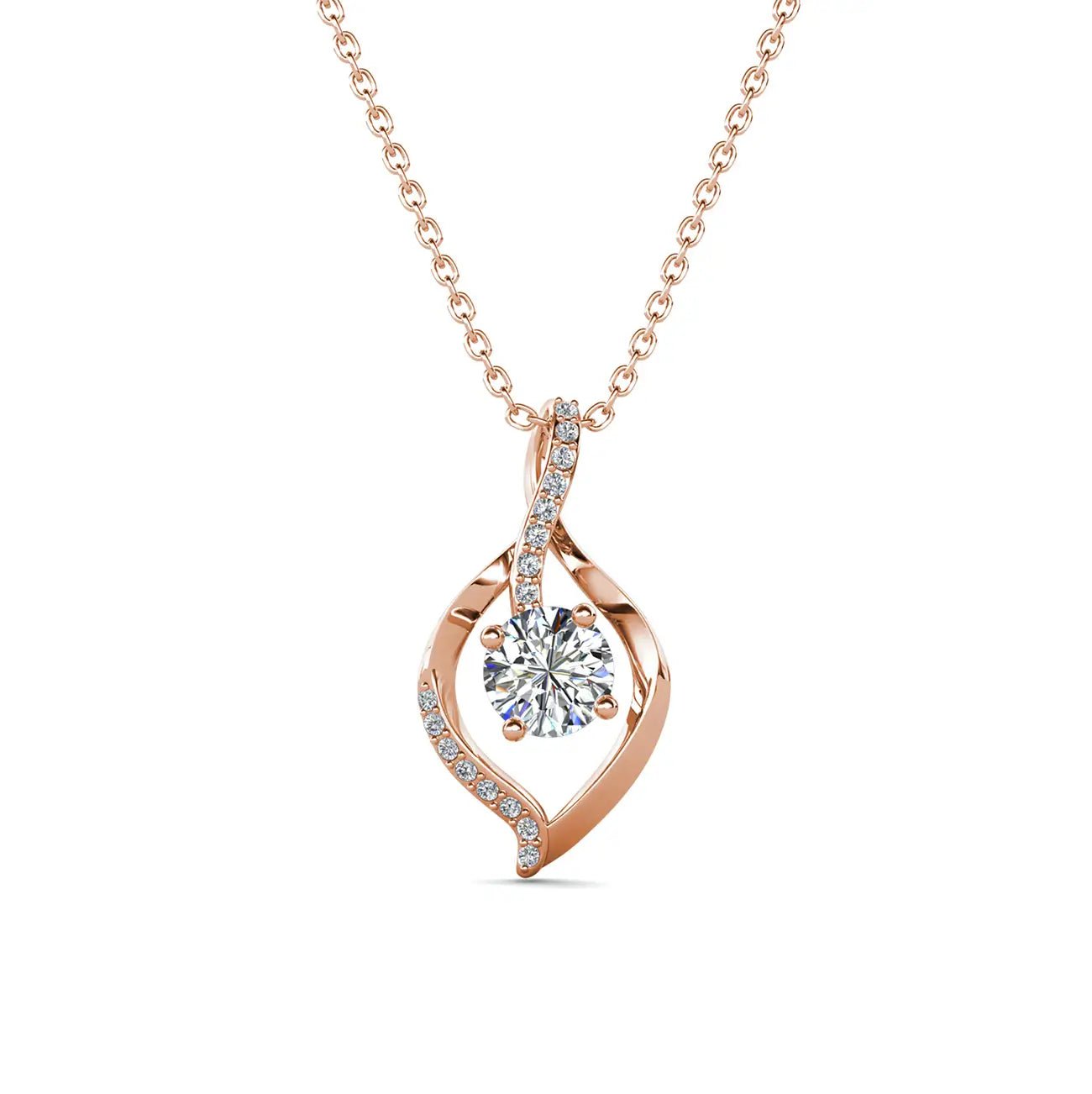 Елегантно колие Eternal Grace с австрийски кристали 18К покритие злато – by Crystal Pro Jewellery