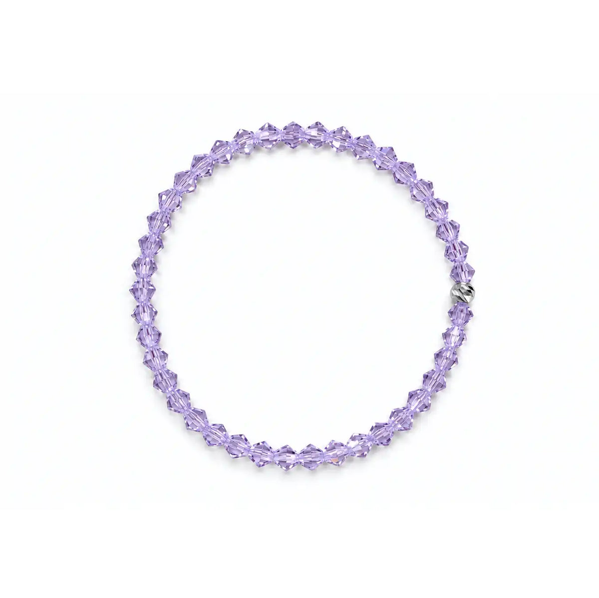 Stylish bracelet with pearls and crystals