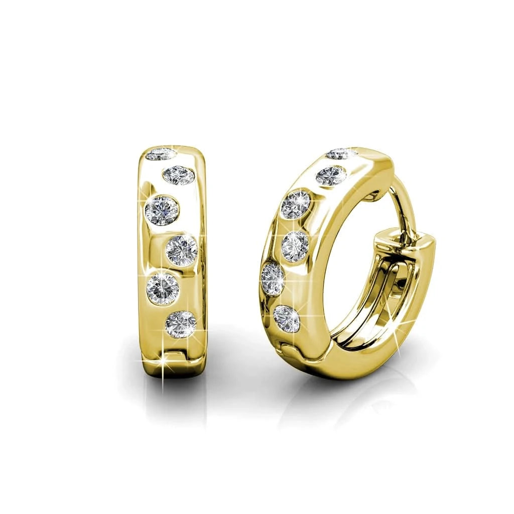 Халки с кристали Сваровски и 18К покритие злато