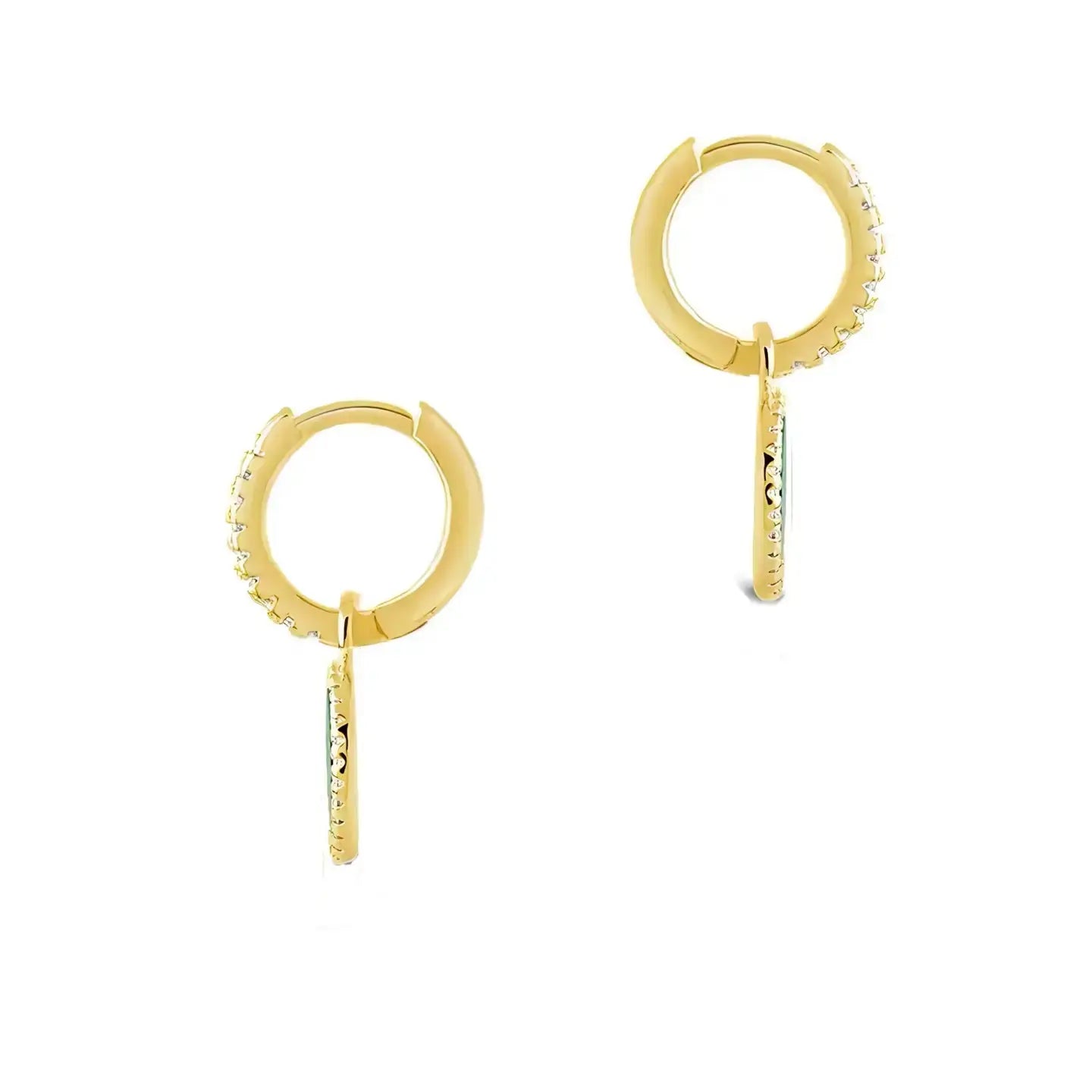 Изящни обици с Малахит от Сребро 925 със златно покритие – by Crystal Pro Jewellery