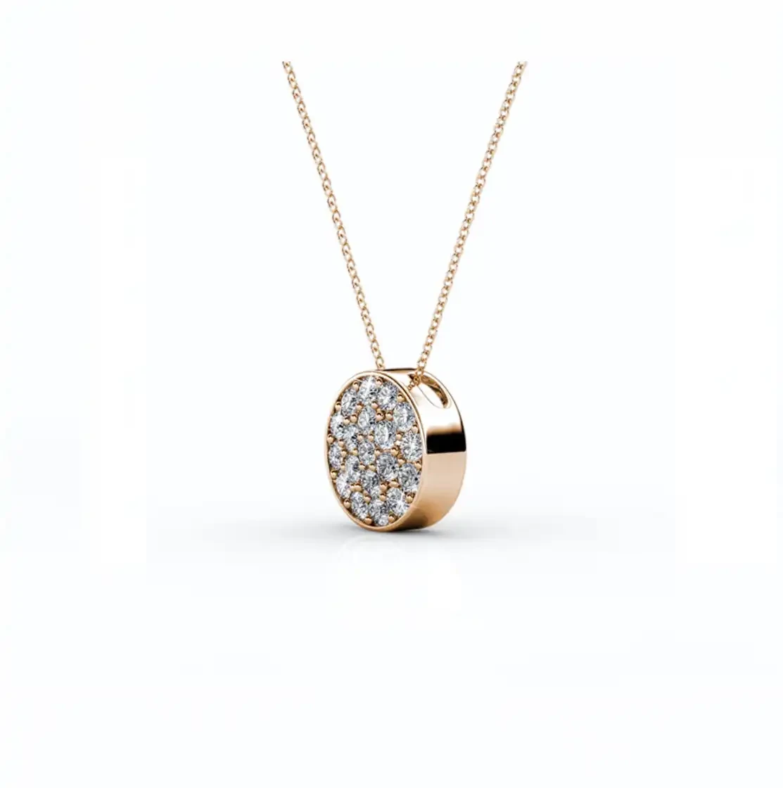 Колие Crystal circle с кристали Сваровски и 18к покритие розово злато