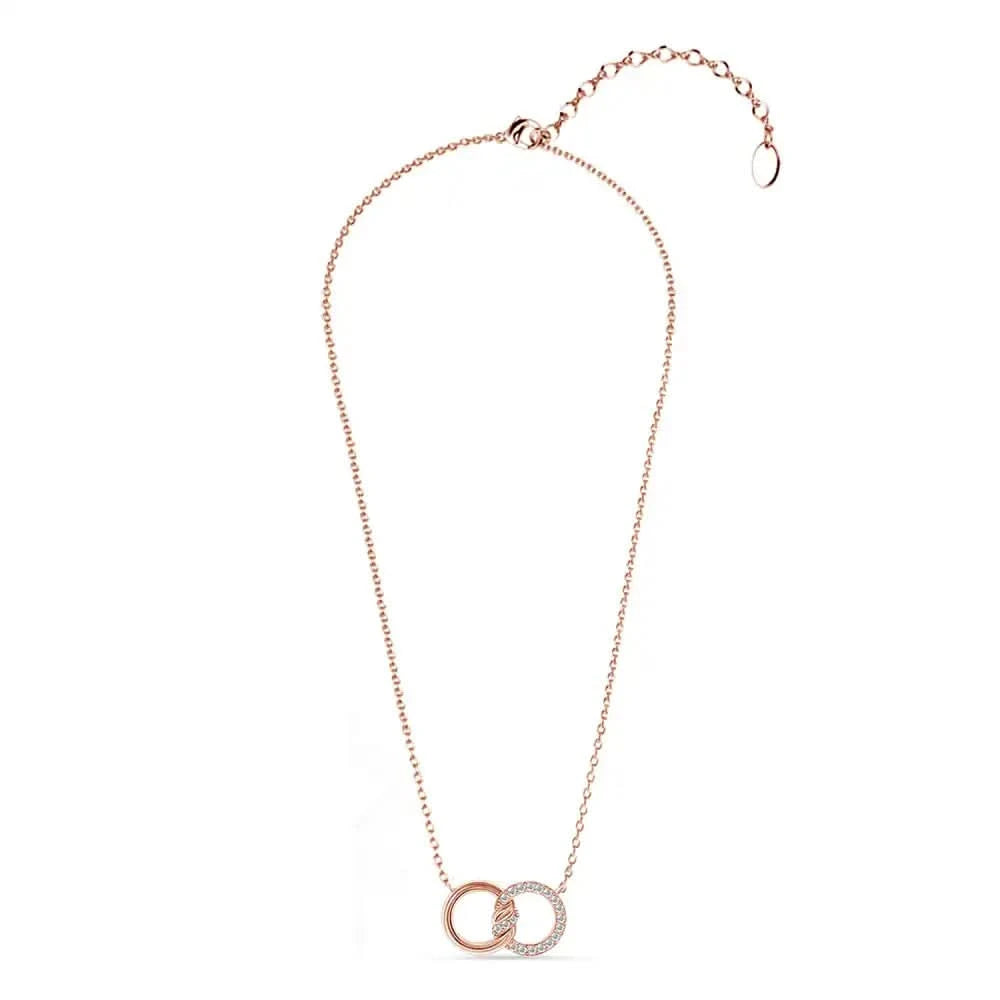 Колие Forever Connected Rings с кристали и 18K Златно покритие