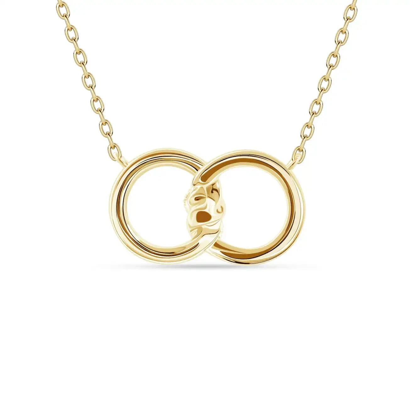 Колие Forever Connected Rings с кристали и 18K Златно покритие