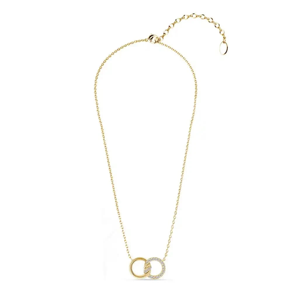 Колие Forever Connected Rings с кристали и 18K Златно покритие