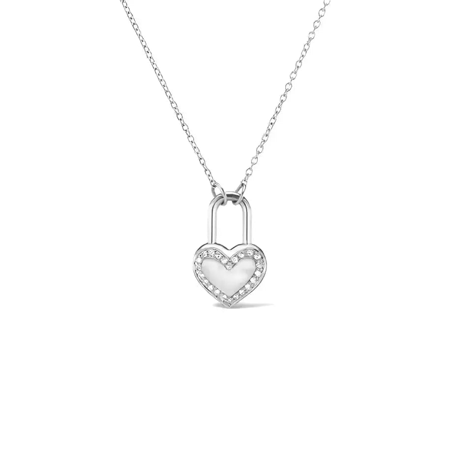 Колие Сърце катинарче Сребро 925 – by Crystal Pro Jewellery