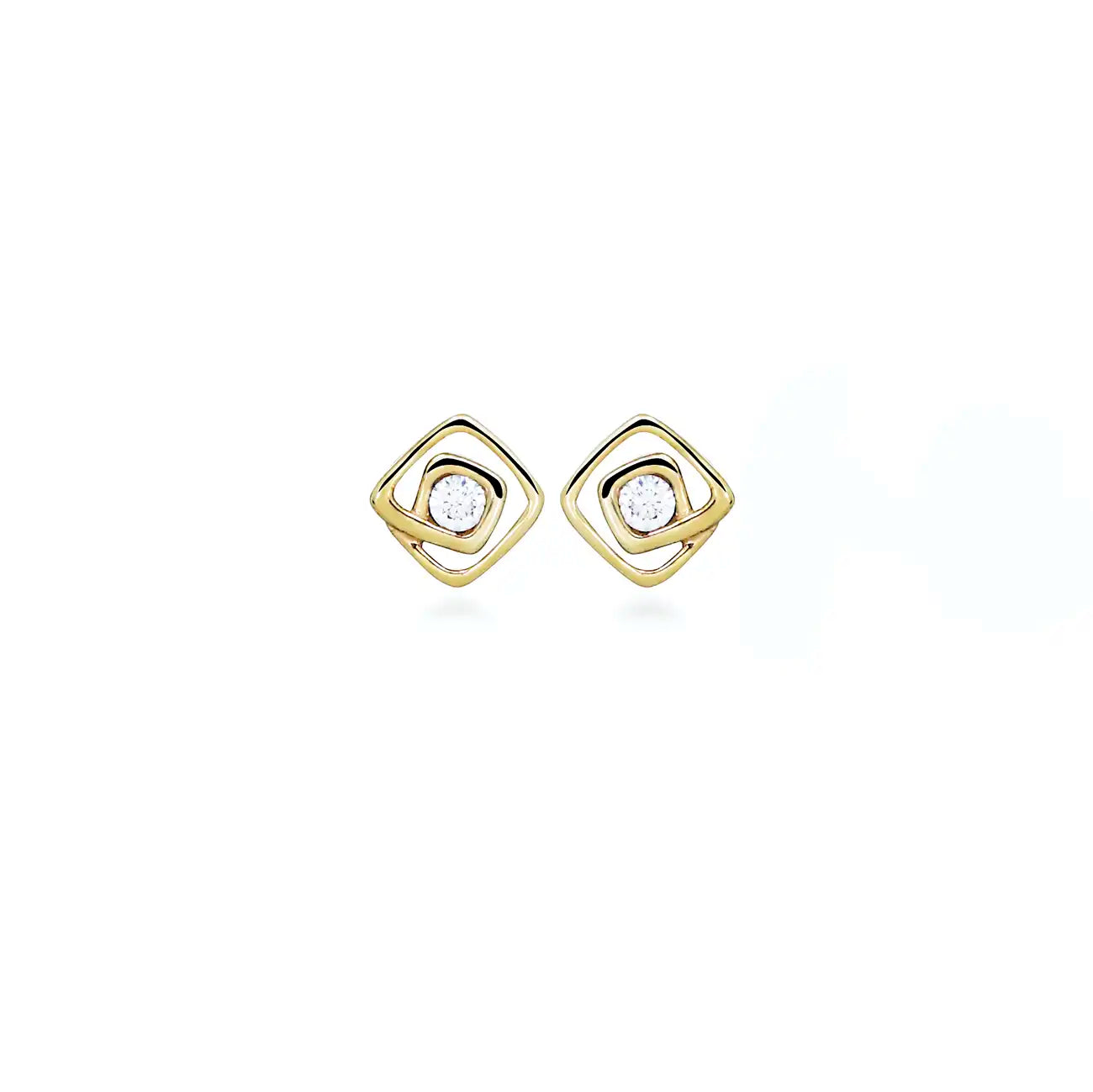 Small fashion earrings 925 silver 18K gold plated