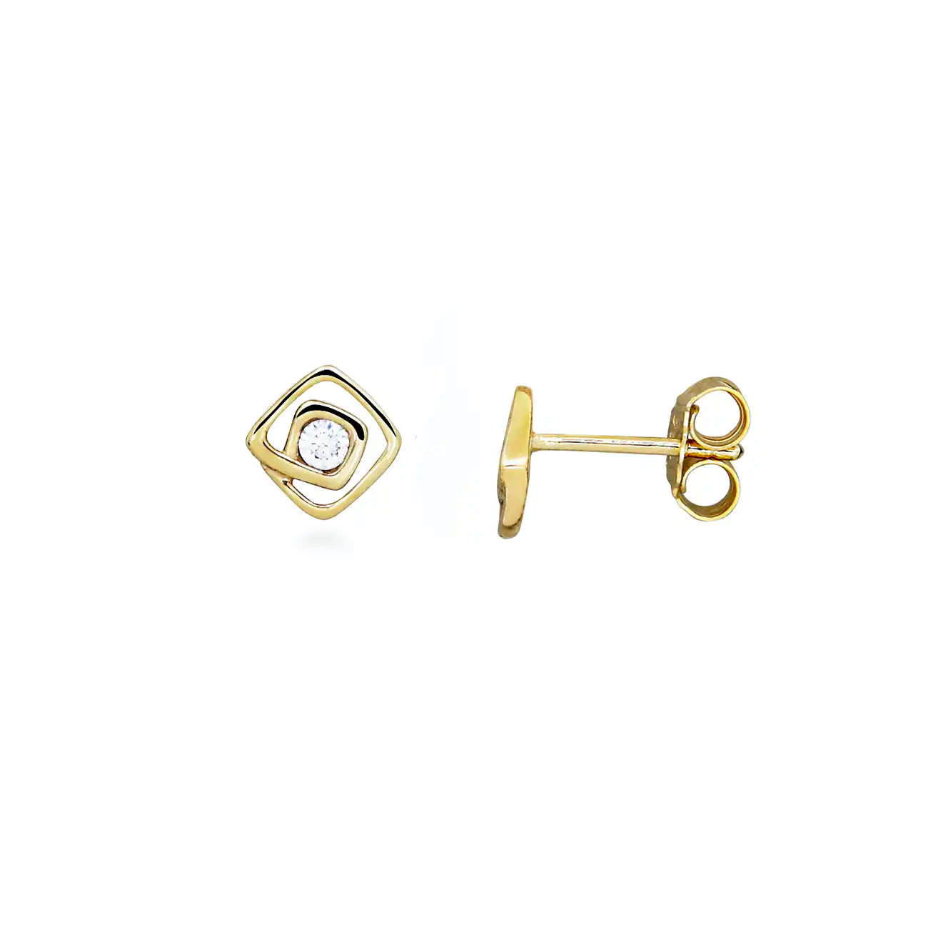 Small fashion earrings 925 silver 18K gold plated