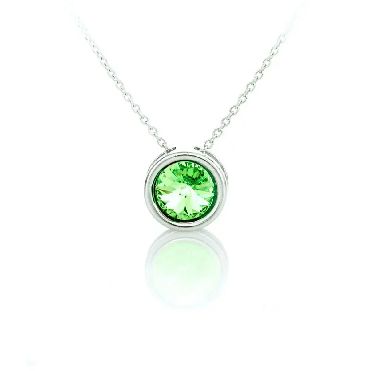 Кръгло сребърно колие Mini Glow с кристален блясък – by Crystal Pro Jewellery