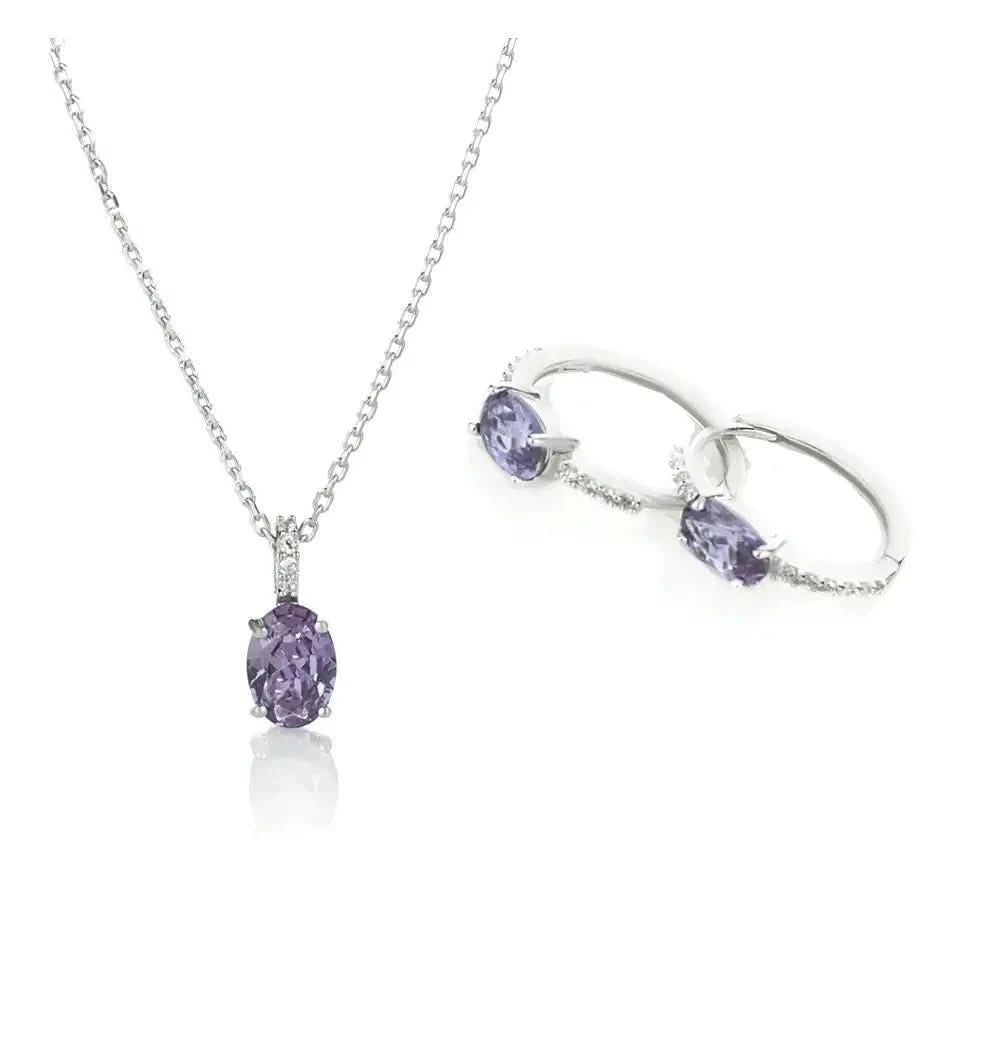 Луксозни сребърни обици с Нано Александрит Фина бижутерия – by Crystal Pro Jewellery