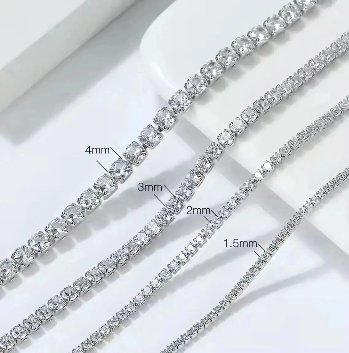 Тенис колие с кръгли цирконии Сребро 925 – by Crystal Pro Jewellery