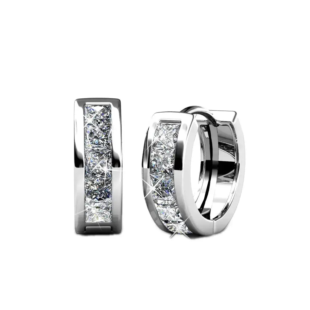 Малки халки обици с 18К покритие розово злато – by Crystal Pro Jewellery