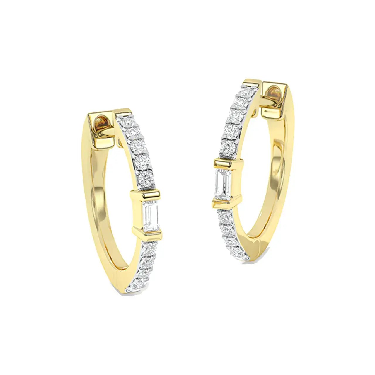 Обици Халки с цирконии Модерен дизайн от Сребро 925 – by Crystal Pro Jewellery