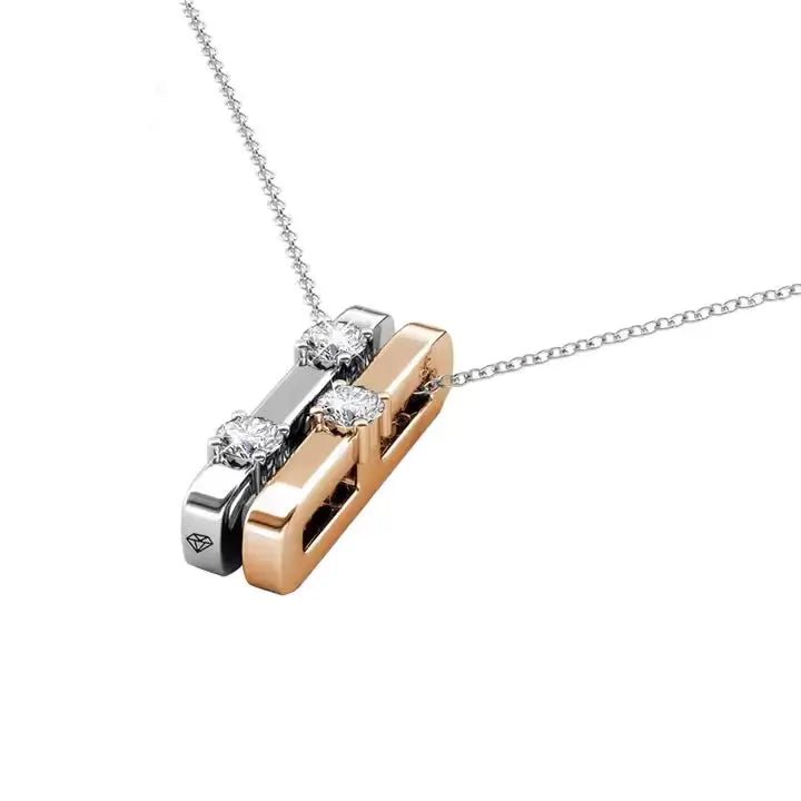 Минималистичен дизайн колие в 2 цвята – by Crystal Pro Jewellery