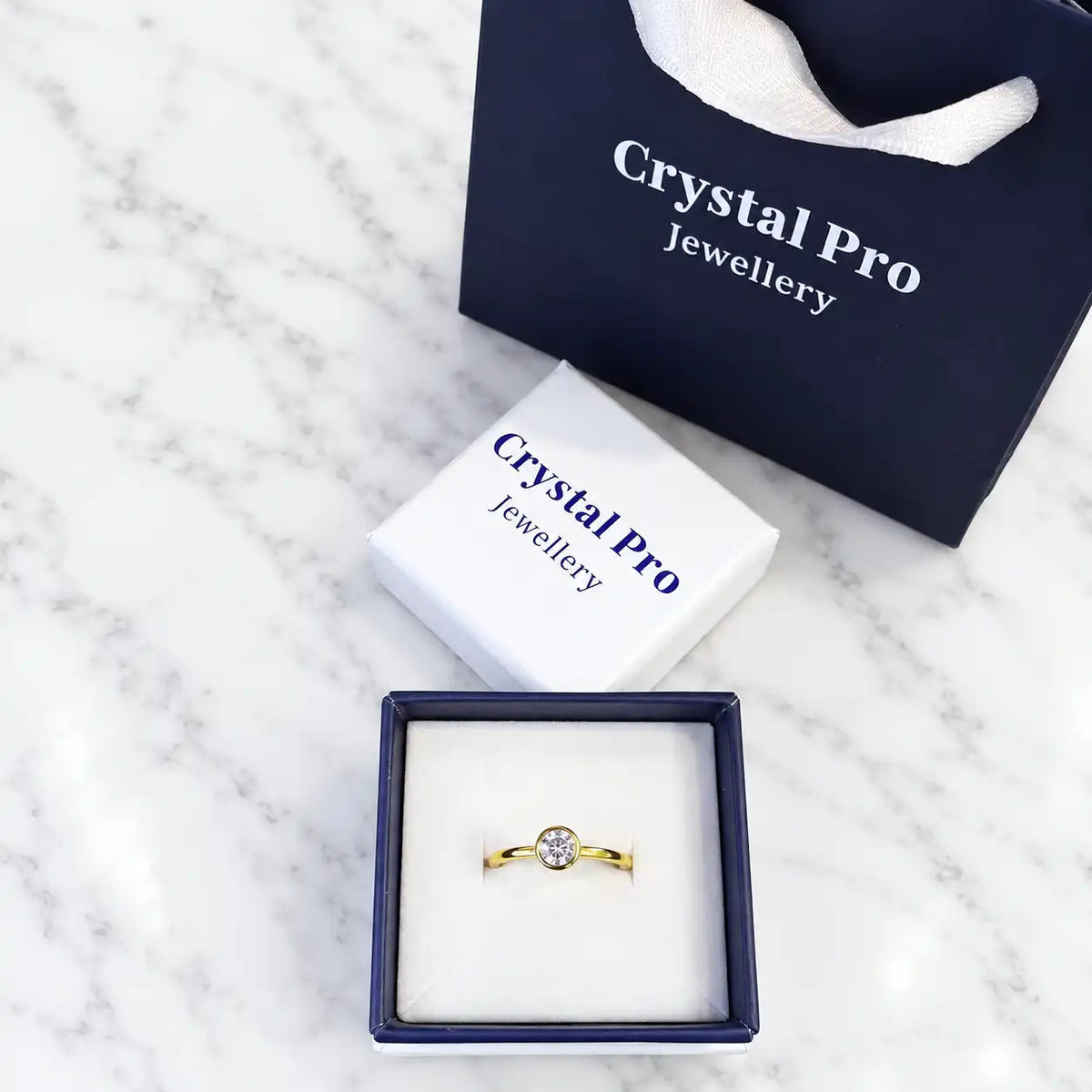 Silver ring with zirconium