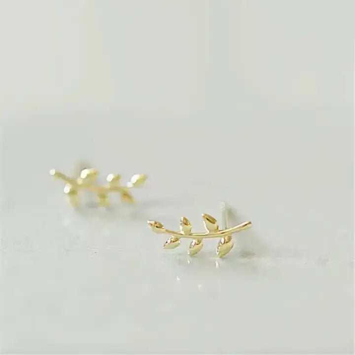 Минималистични обици с форма на листа Сребро 925 – by Crystal Pro Jewellery