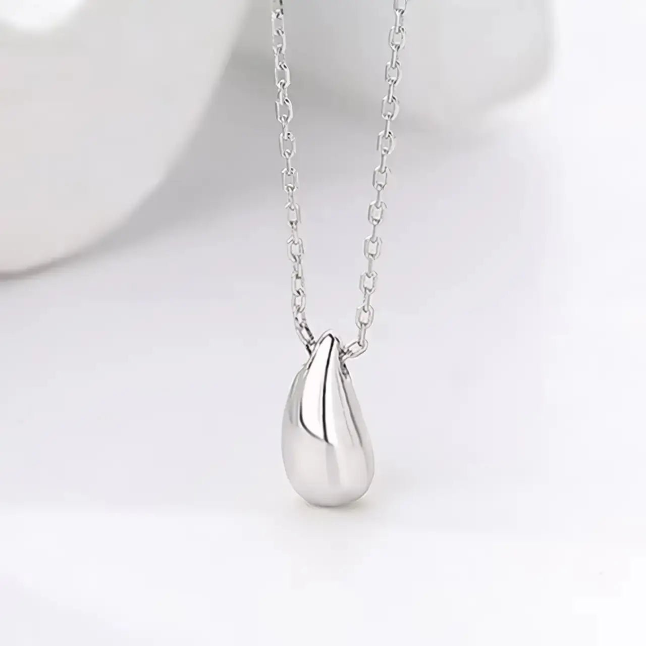 Минималистично колие Водна капка Сребро 925 – by Crystal Pro Jewellery