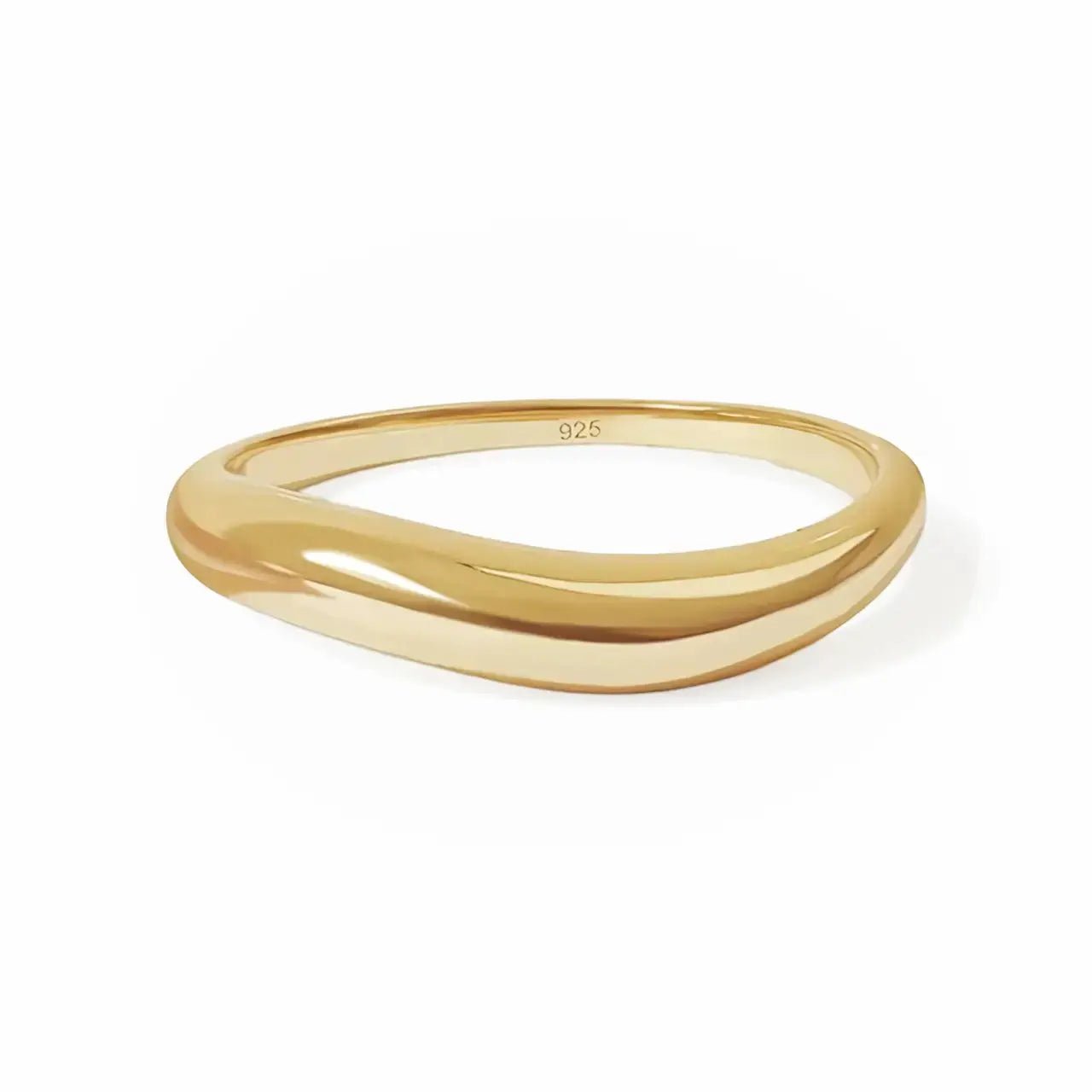 Модерен пръстен сребро 925 18К златно покритие – by Crystal Pro Jewellery