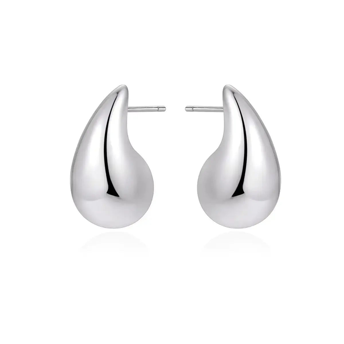 Модерни сребърни обици с форма на Водна капка – by Crystal Pro Jewellery