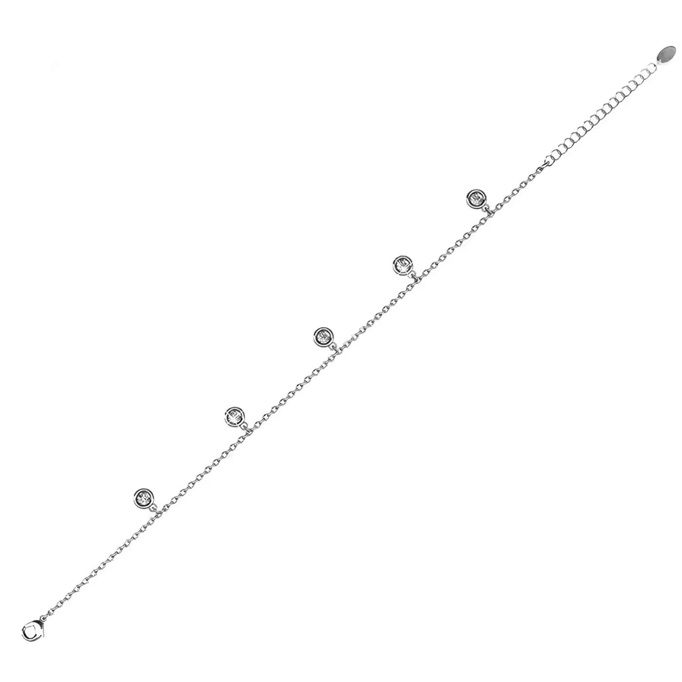 Нежна гривна Charm Glow 18К покритие розово злато – by Crystal Pro Jewellery