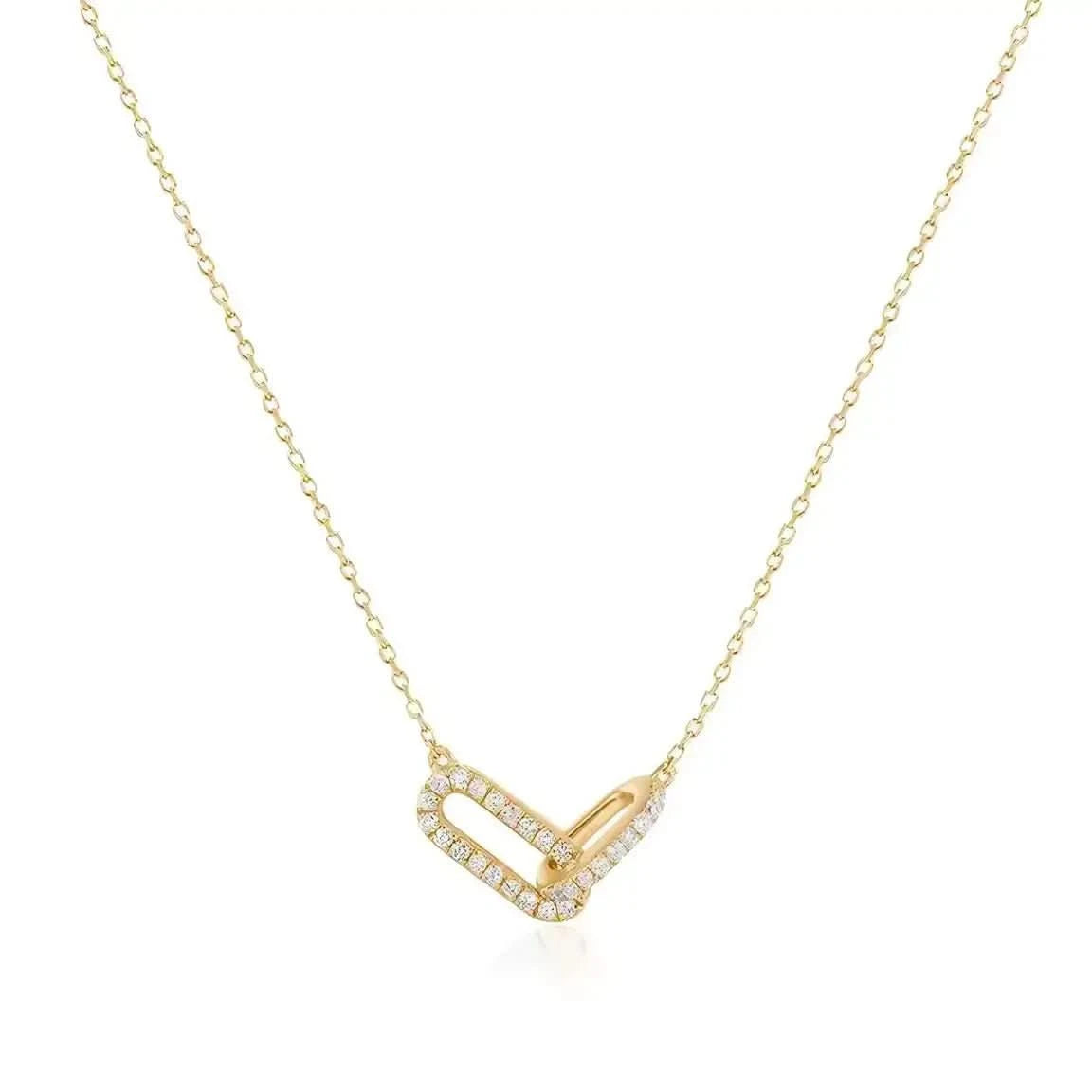 Нежно колие по врата Завинаги свързани позлатено – by Crystal Pro Jewellery