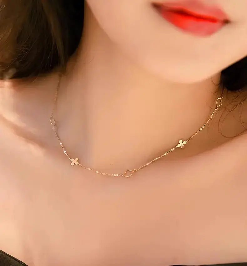 Нежно колие с детелини Сребро 925 – by Crystal Pro Jewellery