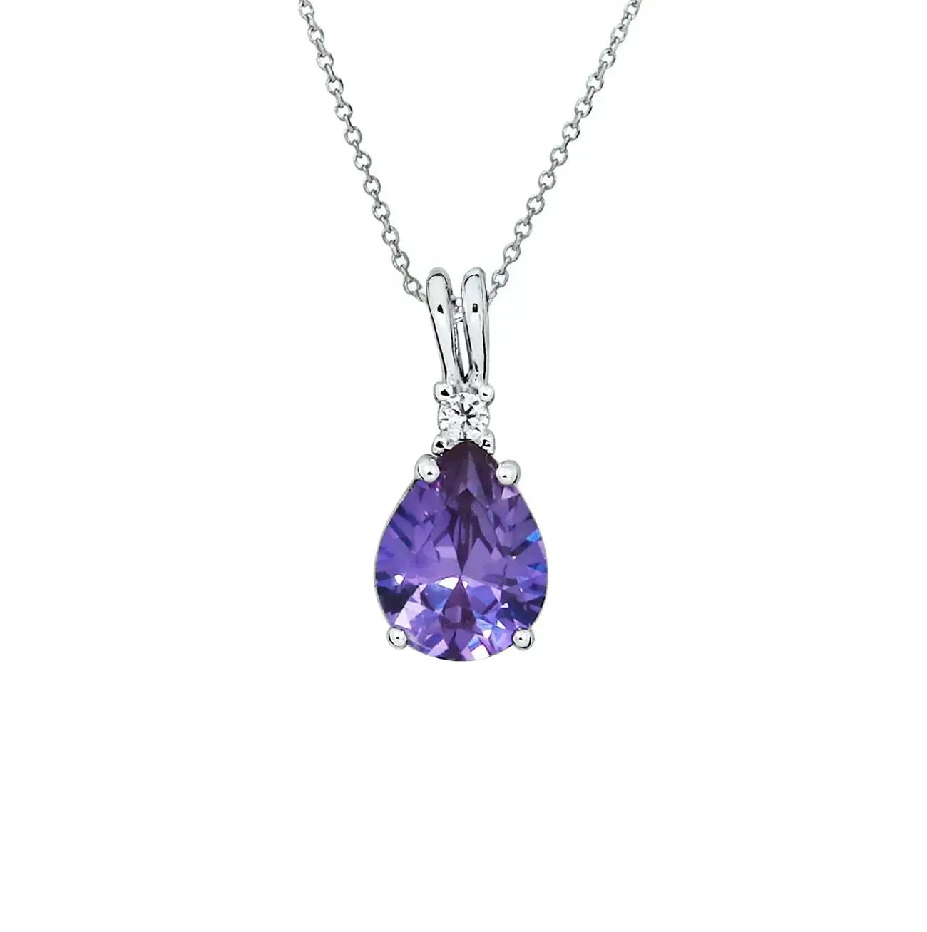 Нежно сребърно колие с Нано Александрит Дизайн на капчица – by Crystal Pro Jewellery