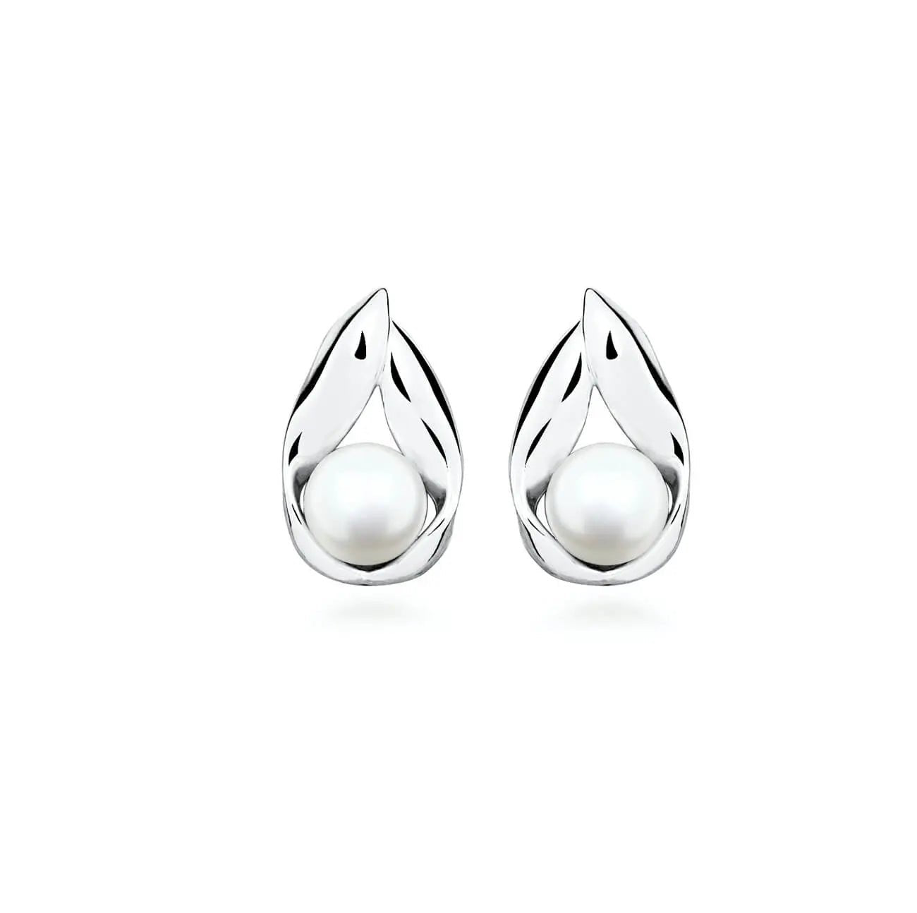 Обеци с речни перли Pearl Embrace Сребро 925 – by Crystal Pro Jewellery