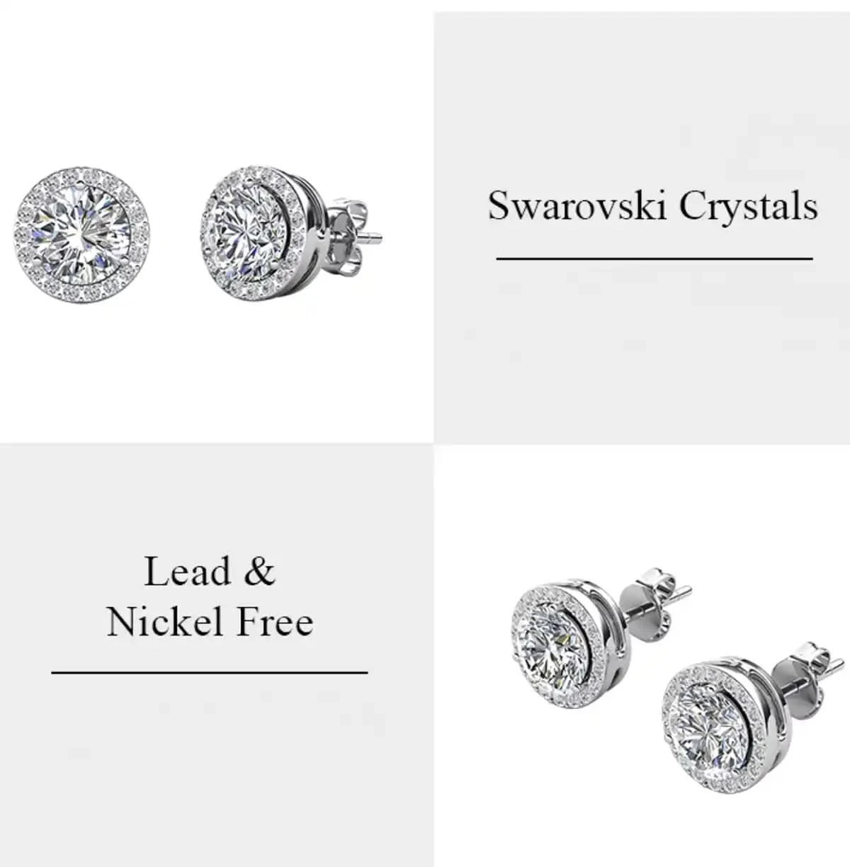 Round screw earrings 18K rose gold plated