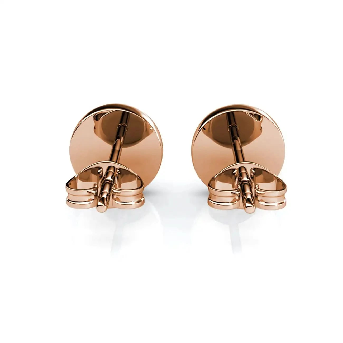 Round screw earrings 18K rose gold plated