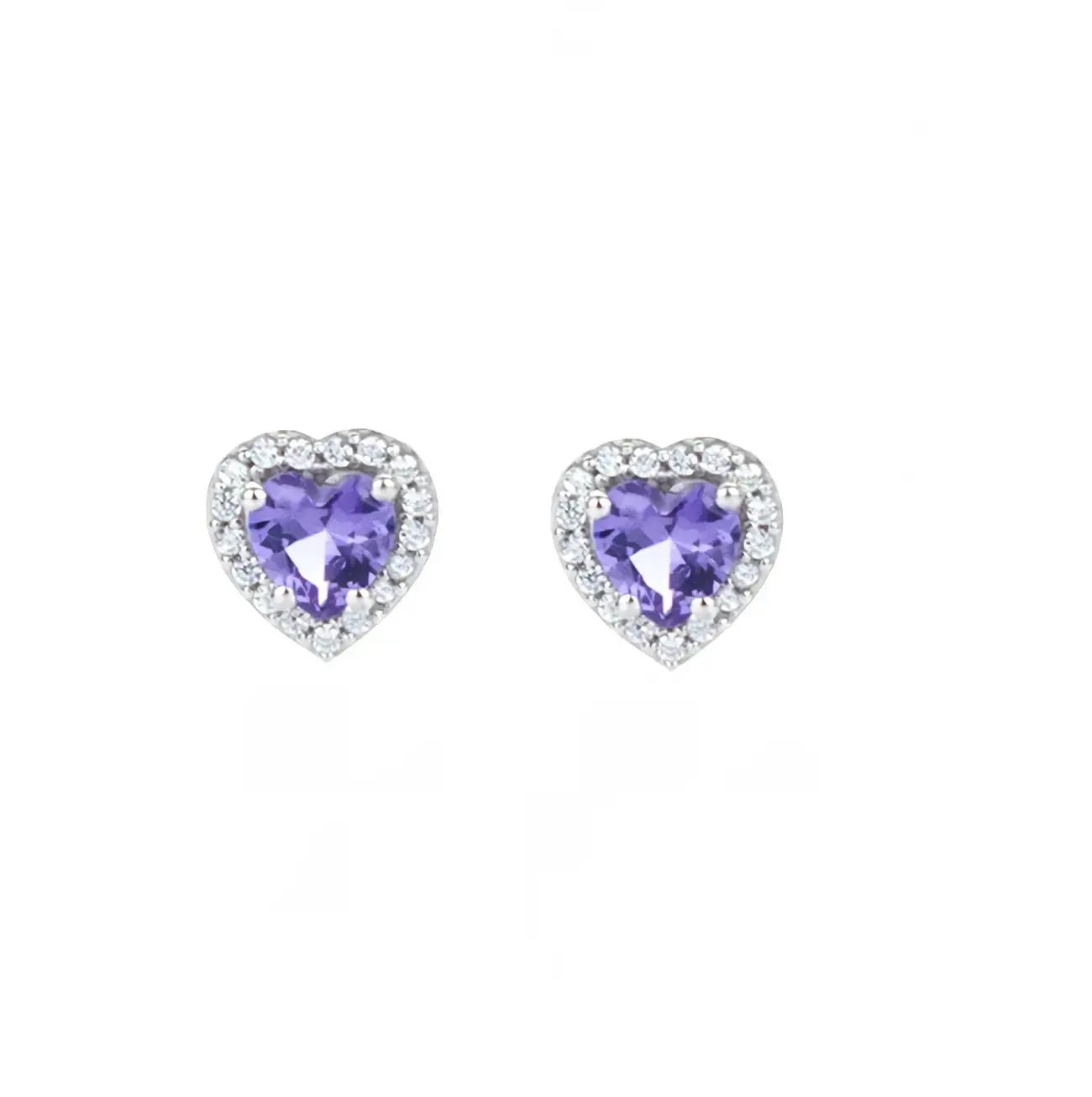 Обици Amethyst Love с Нано камъни Сребро 925 – by Crystal Pro Jewellery