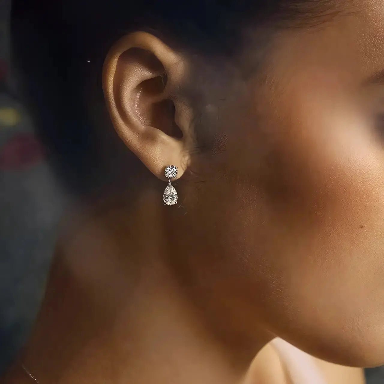 Обици Капки Сребро 925 с 18К златно покритие и цирконии – by Crystal Pro Jewellery