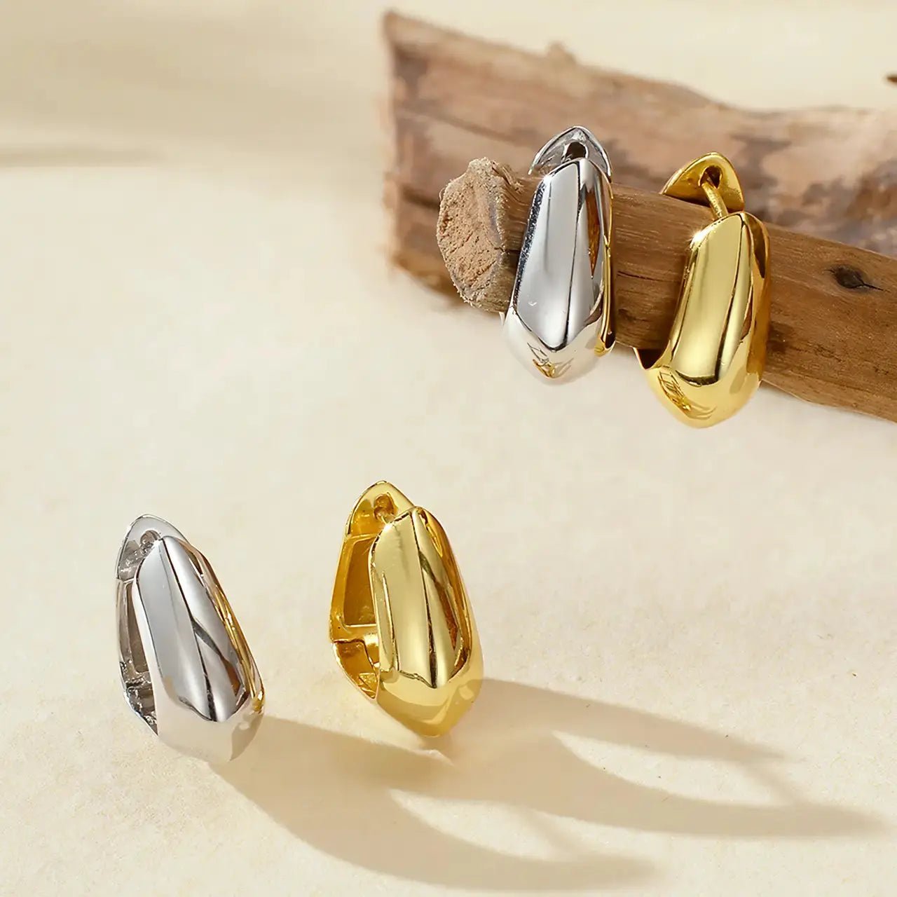 Oбици Халки от Сребро 925 Модерен геометричен дизайн – by Crystal Pro Jewellery