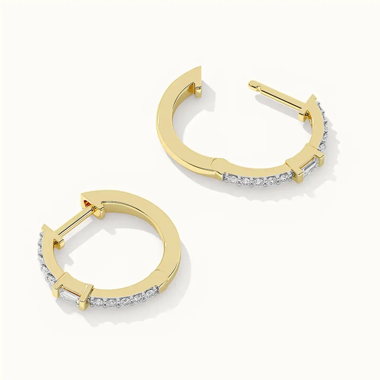 Обици Халки с цирконии Модерен дизайн от Сребро 925 – by Crystal Pro Jewellery