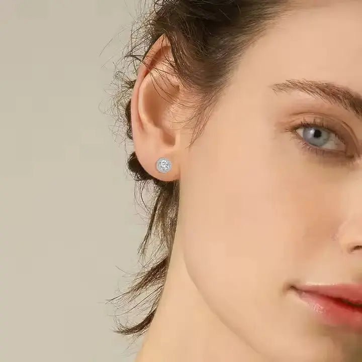 Обици с Мойсанит Сертифициран от GRA Сребро 925 – by Crystal Pro Jewellery