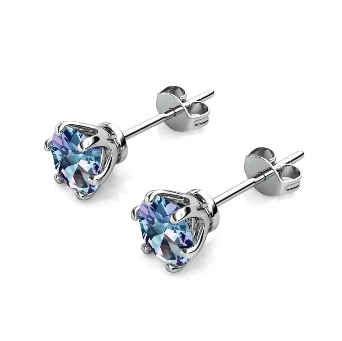 Oбици Сребро 925 с лабораторен Александрит Mystic Glow 18K покритие Розово злато – by Crystal Pro Jewellery