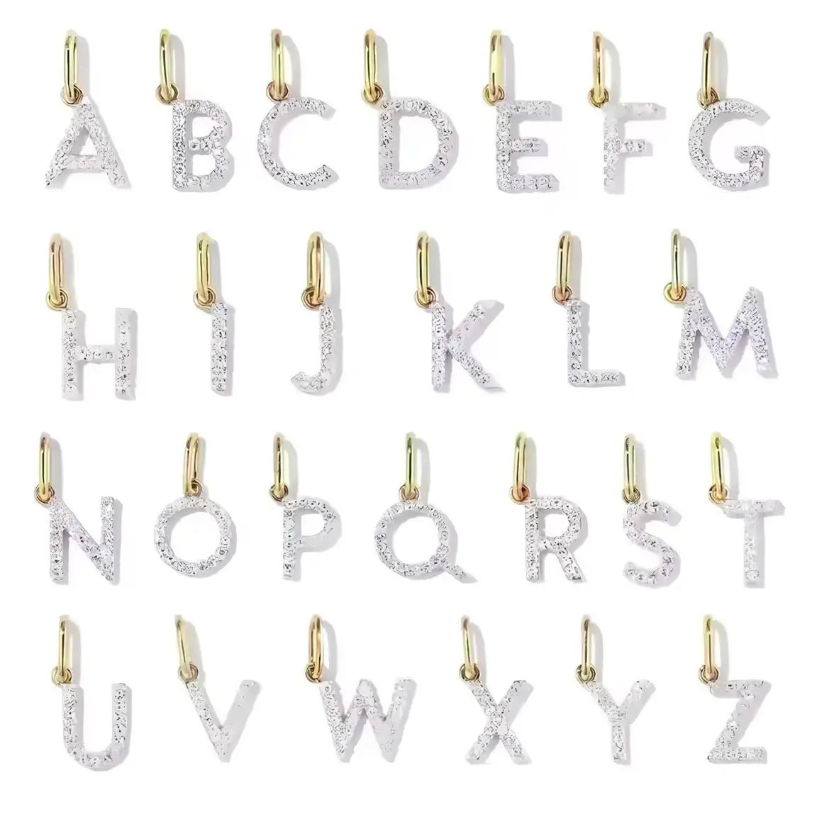 Персонализирано бижу Сребърна Буква със златно покритие – by Crystal Pro Jewellery