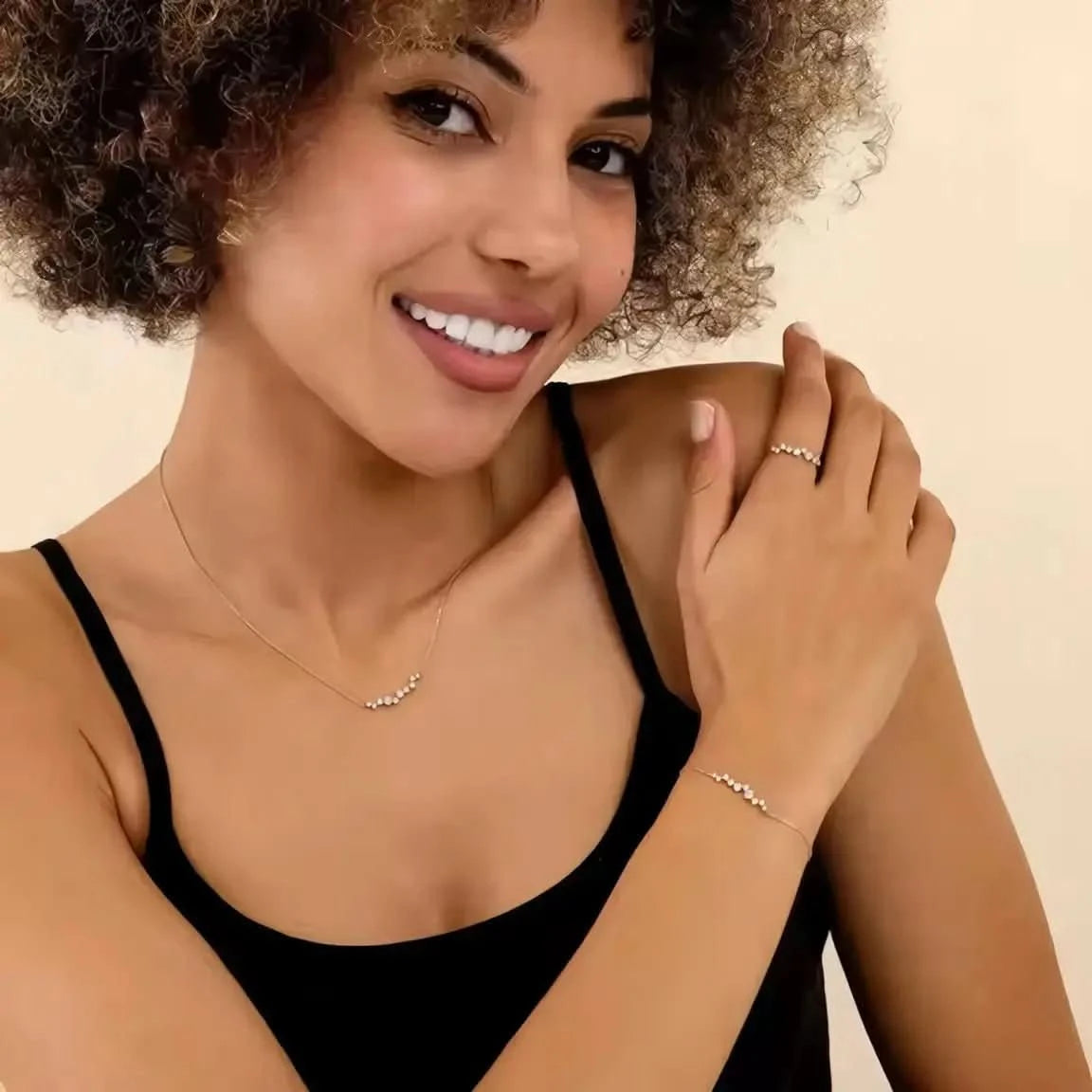 Позлатено колие с циркони – диамантен ефект – by Crystal Pro Jewellery