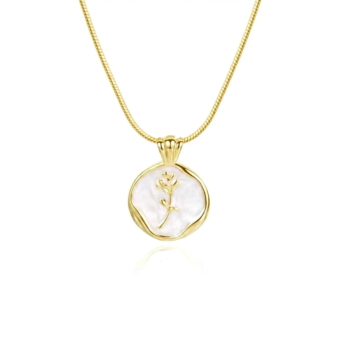 Позлатено сребърно колие с форма на роза, винтидж стил