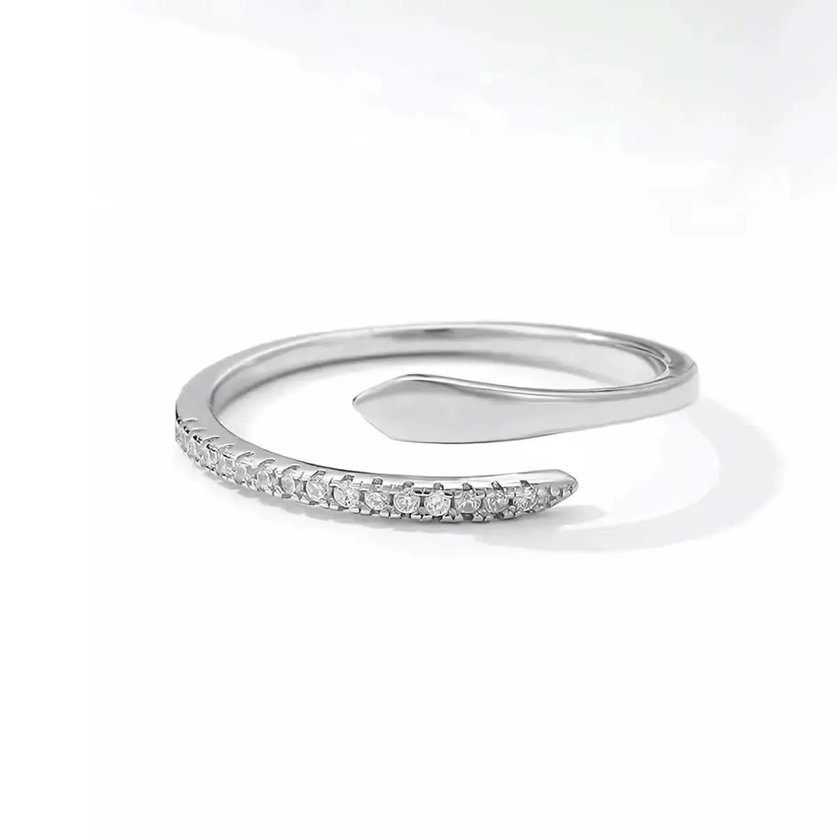 Дамски сребърен пръстен регулируем фино бижу – by Crystal Pro Jewellery
