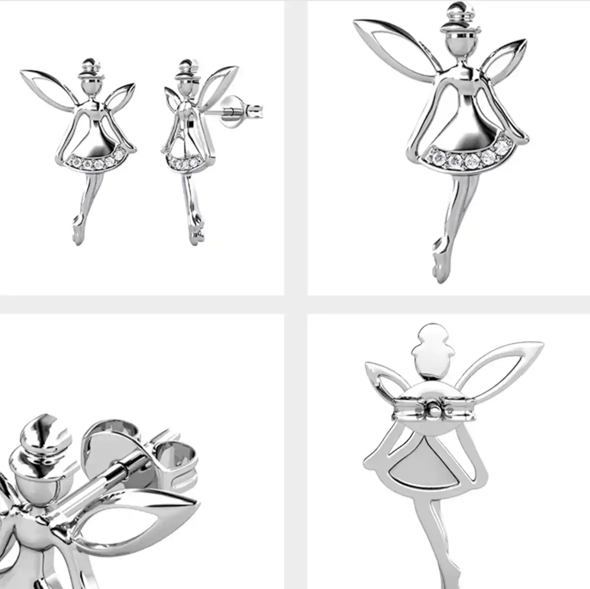 Magic Fairy Necklace with Crystal Shine and 18K Rose Gold Plating