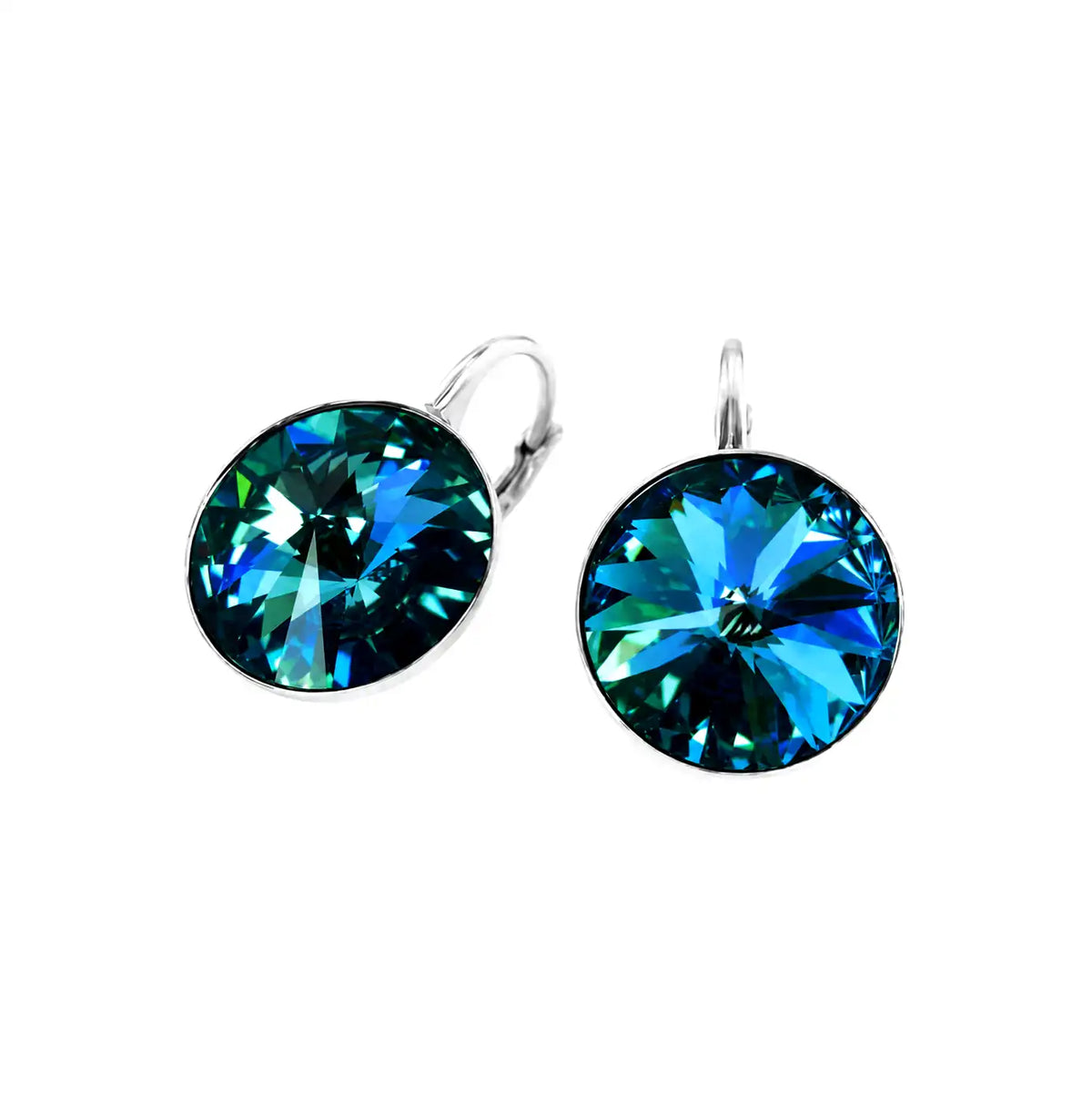 Сребърни обици, декорирани с кристали Swarovski® Ежедневна визия Сребро 925