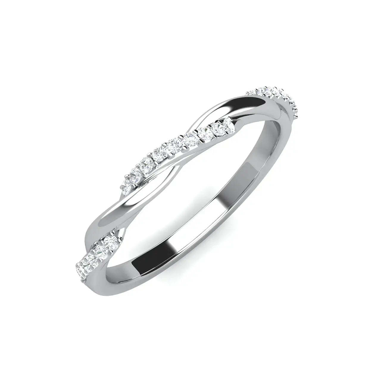 Сребърен пръстен Twist of Shine с австрийски кристали 18К златно покритие – by Crystal Pro Jewellery