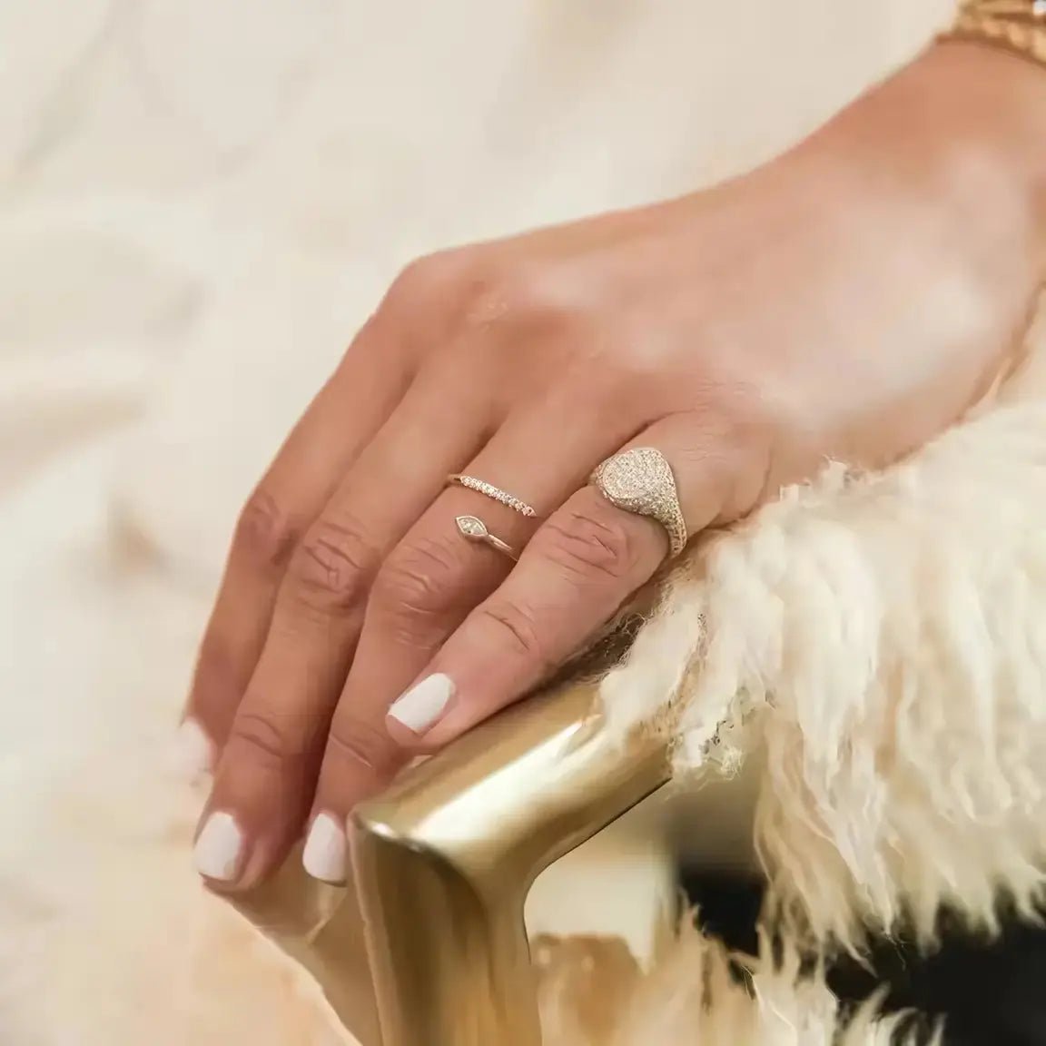 Сребърен пръстен Змия регулируем 18К златно покритие – by Crystal Pro Jewellery