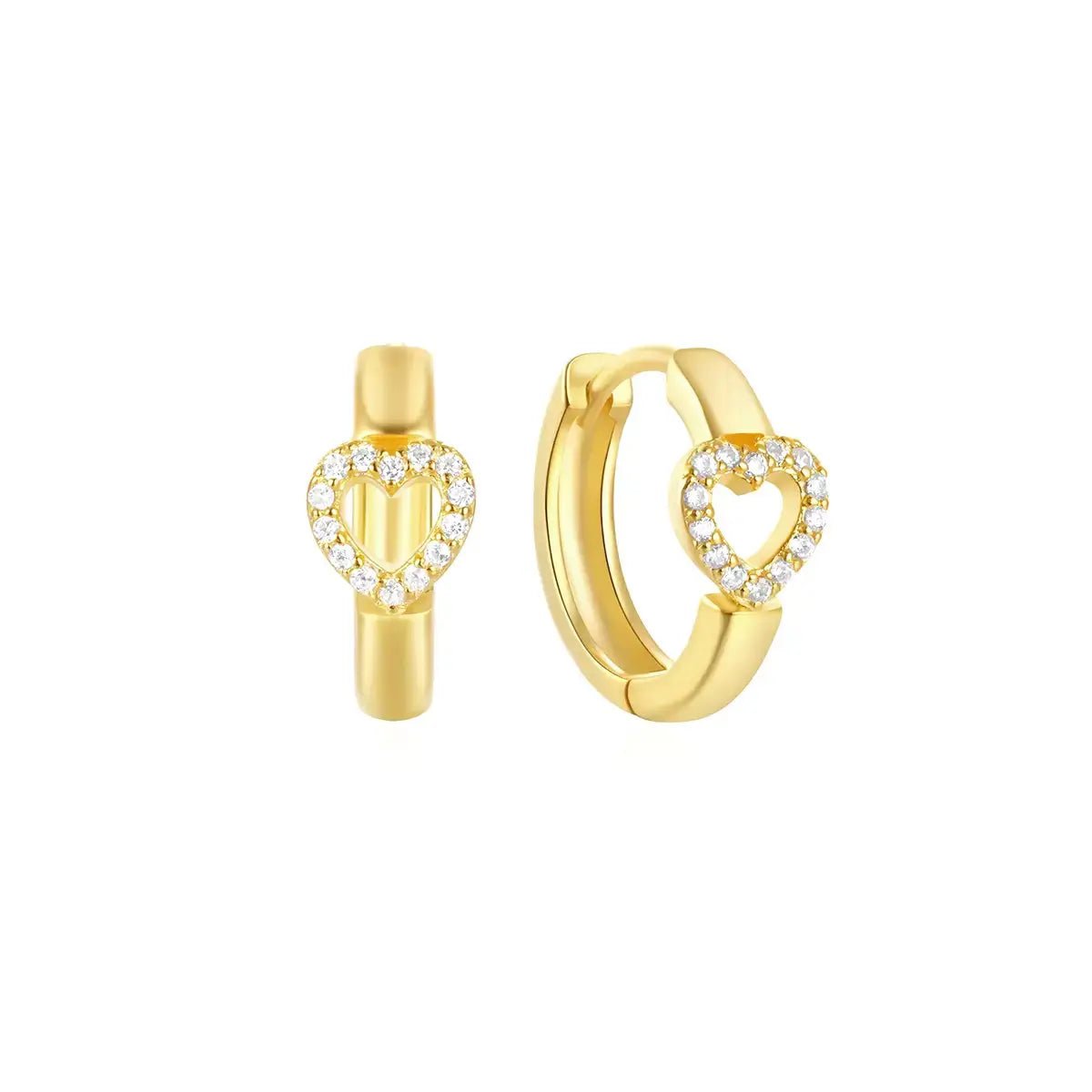 Сребърни халки със сърце – by Crystal Pro Jewellery